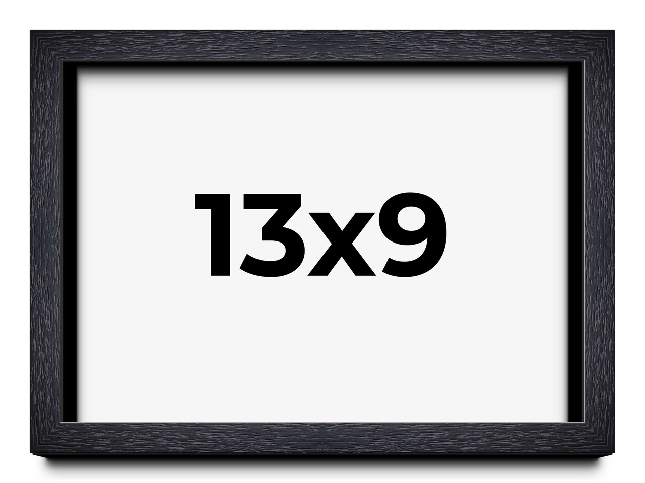 Photo Size Shadow Box 1" Depth Black Picture Frame - UV Acrylic, Backing, Hanging Hardware